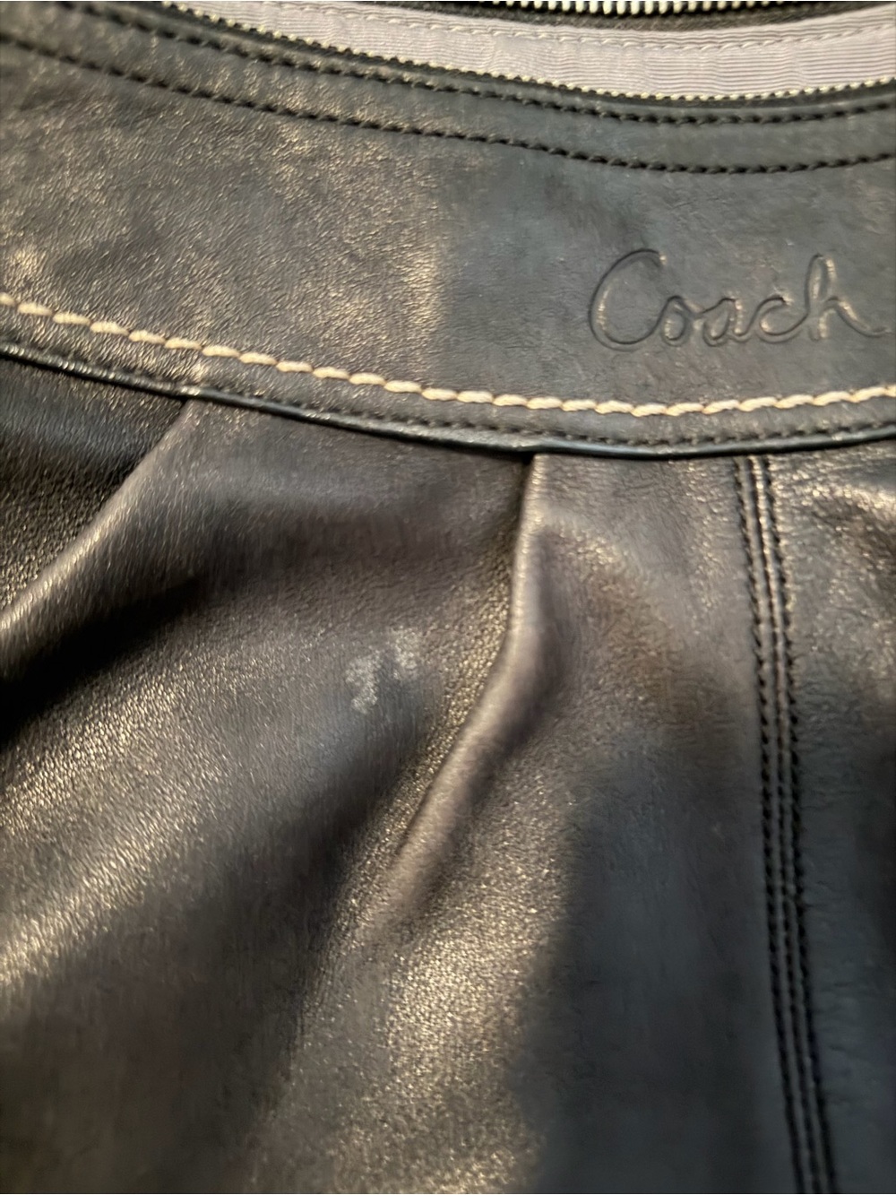 Coach Black Leather Shoulder Hobo with Matching Wallet - Picture 3 of 15